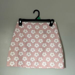 Pink and White flower skirt!